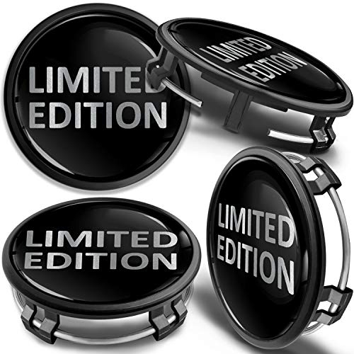 SkinoEu 4 x 75 mm Nabendeckel Felgendeckel Kompatibel mit Mercedes Benz Radnabenabdeckung Nabenkappen Felgenkappen Radkappen Alufelgen B66470207 / B66470200 Schwarz Silber cm 27