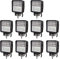 RIGIDON 10 Pcs Auto Quad Scheinwerfer, 4 Zoll 10cm 126W Spot Flood Combo Offroad Beleuchtung für SUV ATV, Traktor, LKW, 4x4, 6000K led nebelscheinwerfer, led arbeitsscheinwerfer, led arbeitslicht