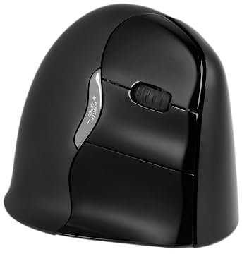 BakkerElkhuizen Evoluent4 Souris Ergonomique Verticale sans Fil Bluetooth pour MacOS Droitier Noir