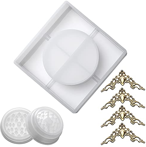 Hand Making Silicone Home Decor Ashtray Resin Mold Resin Mold Ashtray Mould Herb Grinder Silicone Mold(Set C)