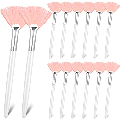 Patelai Lot de 14 pinceaux applicateurs de masque pour maquillage du visage (rose)