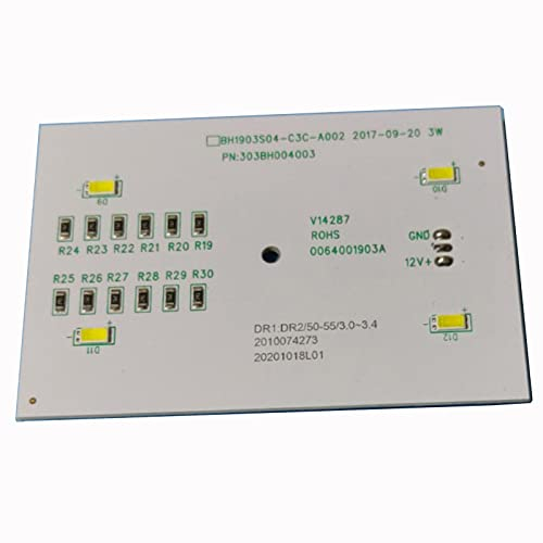 HUAYUWA Panneau d'éclairage LED pour réfrigérateur et congélateur - Compatible avec 0064001903A - Pièce de rechange pour lampe LED de réfrigérateur Haier