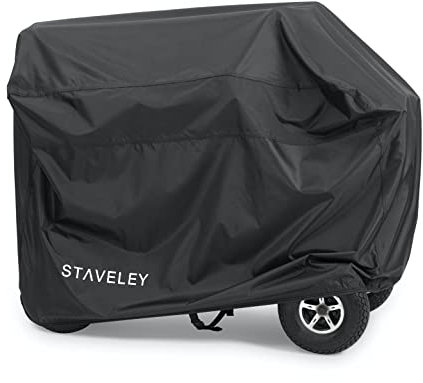 Staveley LARGE Mobility Scooter Cover | Waterproof and Heavy Duty for Outdoor Storage of Scooters Black 137cm x 90cm x 66cm