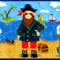 CONCORD WALLCOVERINGS Tapetenbordüre für Kinderzimmer, Motiv Piraten, Meeresand für Kinderzimmer, Spielzimmer, Blau, Braun, Weiß, Grün, Rot, 4,8 x 22,9 cm BG1730BD