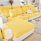 EXTLEZSA Sofa-Sitzkissenbezüge, Stretch-Sofakissenbezüge, Ersatz, rutschfest, universal, Jacquard-Sofabezug, dicker Schutz, Möbelschutz mit elastischen Bändern (gelb, Recamiere)