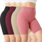 BAYDI 4er Pack Radlerhose Damen High Waist Kurze Hose Blickdicht Kurze Sporthose Knielang Kurze Leggings Sommer Hotpants Sport Shorts