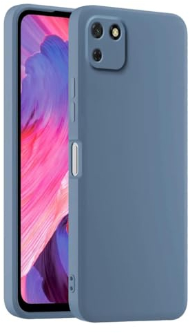 HULLIN Bunte Silikon Handyhülle, Passend für Huawei Y5p (5.45) - Lavendelgrau