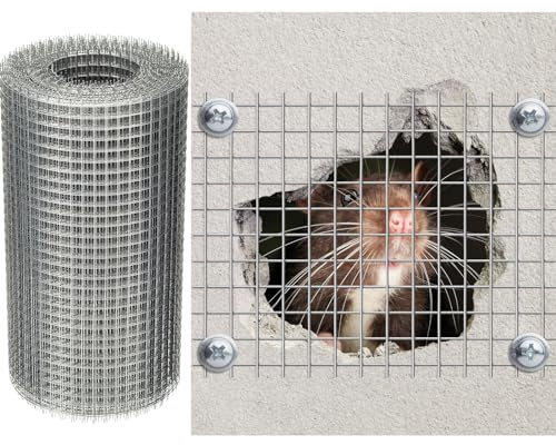 Vivo Technologies 6m x 75mm Rat Mesh, Rodent Wire Roll Mesh Proofing Wire Stainless Steel Mesh Sheet for Filling In Gaps Around The Home & Garden