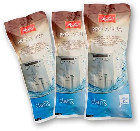 Praktisches VORTEILSPACK Pro Aqua Wasserfilterpatronen passend für Melitta Kaffeevollautomaten, 3 Stück