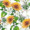 Tapete Blumen,600cm x 44.5cm Verdicken Abziehen und Kleben Tapete Sonnenblume Ablösbare Wasserfeste Tapete Blumentapete Dekorativ Vinyl Selbstklebende Wandtapete für Home Schlafzimmer