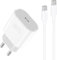 USB C Ladegerät Ladekabel für iPhone 16/16 Pro/16 Pro Max/16 Plus/15/15 Pro/15 Pro Max/15 Plus, 20W USB C Adapter PD 3.0 Schnellladegerät Netzteil Stecker mit 2M USB C Kabel Schnellladekabel
