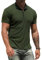 NITAGUT Poloshirt für Herren Workout Leistung Slim Fit Reißverschluss T-Shirts Männer Sport Golf Tennis Oberteile,Dunkelgrün,XL