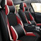 Awotzon Autositzbezug Für Audi Q5 SQ5 2008-2023 5 Sitze Autositzbezüge Komplettset Allwetter Auto Sitzauflage Kunstleder sitzbezüge（Deluxe Edition Schwarz-Burgund）