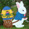 Osterhase Osterdeko Hase Gartendeko Figur Vintage Frühling Gartenstecker Osterstecker Handmade Garten Stecker Deko Ostern Hase Werbeschilder Gartenschilder für draußen drinnen (NJ-A, One Size)