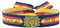 BDM Pulsera de mujer y hombre de tela azul marico con la Virgen del Pilar y la bandera de España.
