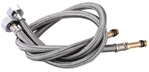 Fiterra Latiguillo Flexible Fontanería para Grifo Mezclador Acero Inoxidable Duchas Lavabos Inodoros Fregaderos Cocina Calidad Profesional Varias Medidas Instalación Agua (2, M3/8 HM10 37cms)