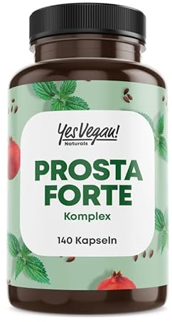 Prostata Kapseln hochdosiert (180 Kapseln) Komplex u.a. aus Kürbiskern, Brennnessel, Granantapfel, Selen uvm. - Vegan