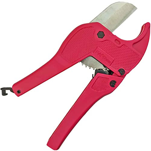 MegaHaustechnik Rohrschneider Schere mit Automatik Mechanik für Mehrschicht Aluminium Verbundrohr und Plastik Kunststoffrohr mit Rohr Außendurchmesser bis 42mm Werkzeug zum Schneiden Trennen Ablängen