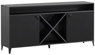 LOOKS by Wolfgang Joop Sideboard Classic, schwarz matt, 179,2 x 39 x 85,8 cm