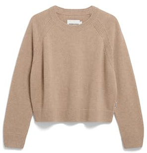 ARMEDANGELS Damen Pullover aus recyclem Bio-Woll Mix DILIRIAA REGLANA Loose Fit Cinnamon Dust Melange