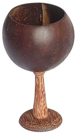 Verres hawaïens pour fête, verres | Base en bois pour cocktail en coquille de noix de coco,Tasse à jus de boisson rétro, verres à vin, verres à cocktail pour vacances à la plage, banquets