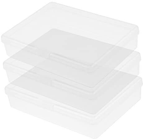 Vaguelly 3St Poker-Aufbewahrungsbox Spielkoffer klarer Behälter Geschäftsfall Spieldeck kartenschachtel Card Box Kartenspielen Spielkartenetui Aufbewahrungsboxen für Karten Plastik
