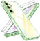 ivoler Nie Vergilbung Klar Hülle für Samsung Galaxy A55 5G mit Stoßfest Schutzecken, 1 Handyhülle mit 2 Stück Panzer Schutz Glas, Transparent Schutzhülle Dünn Durchsichtige Case (Gelb)