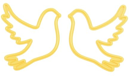 Nellie's Choice SD278 Stanzschablone Set-Taube-Cutting Die-4,5 x 9,5 cm-2 Stück-Stanzform-für Karten Basteln-Bastel Scrapbooking-Scrapbook Zubehör, Gelb, 45x95mm