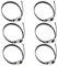 6 Stück Fahrrad Pedalriemen, Fahrrad Pedale Clips, Adjustable Bicycle Pedal Strap, Zehenclips Riemen mit Klemmschloss, Bike Pedal Straps Schwarz für Übung Spin Bike und Outdoor-Fahrräder (50CM)