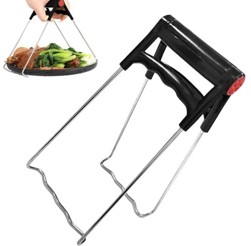 Zange für Heißluftfritteuse,Zange für Airfryer, Edelstahl Schüssel Clips,Küche Faltbare Anti-hot Pfanne Clip,Pfannenklammer für Backofen küchenhelfee Safe Clip für Schnellkochtopf, Mikrowelle