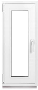 Framex Ventana de Sótano, de PVC, Blanca, 40 x 100 cm (400 x 1000 mm), Doble Acristalamiento, Cristal Transparente (32 mm), Oscilobatiente, DIN Izquierda - Premium