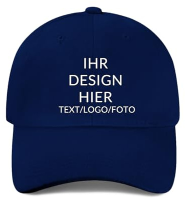 ROHBVMN Basecap personalisiert mit Foto/Logo/Text | Trucker Cap Mesh-Kappe selbst gestalten | Verstellbare Baseball Cap für Männer Frauen | Unisex Dad Cap Schwarz