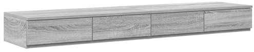 vidaXL Bettschubladen Graues Sonoma 135 x 36,5 x 16,5 cm Holzwerkstoff, Minimalistische Schlafzimmermöbel, stylische Aufbewahrung, langlebige Holzbox, platzsparendes Design