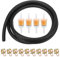 Benzinschlauch Set Ø 8 mm - 2 Meter Benzinschlauch 8mm, 4 Benzinfilter 6mm/8mm, 10 Schlauchschellen 13mm - Kraftstoffschlauch für Auto Motorräde Roller Rasenmäher Schneemobile