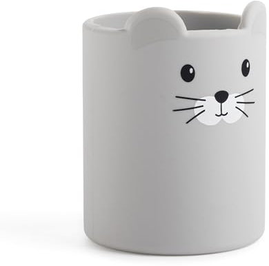 Back2Fun - Pot à crayons enfant en silicone souple | Design animal mignon | Organiseur de bureau multifonction | Fournitures scolaires | Souris
