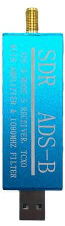 Wrtysully RTL2832U ADS-B Mode-S USB SDR TV Receiver Built-in Amplifier 1090MHz Bandpass Filter Radio SDR Band TV Scanner Tuner Easy to Use