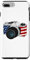Fotocamera retrò con bandiera USA, fotografo Custodia per iPhone 7 Plus/8 Plus