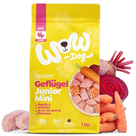 WOW Dog Welpen-Trockenfutter Minis mit Geflügel 1 x 1kg | ohne Getreide