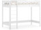 WNM Group Hochbett mit Leiter HUBI - Kinderbett mit Rausfallschutz und Lattenrost - Absturzsicherung Hochbett - Jugendbett aus Massivholz & Holz-Platte - Kinderhochbetten - 160x80x160 - Weiß