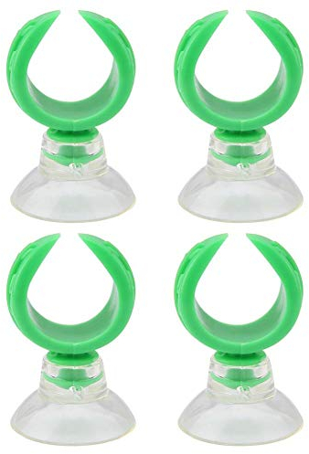 Pssopp 4Pcs Aquarium Halter Aquarium Saugnapf Clips Heizstab Saugnapf Halter Aquarium Schlauchhalter Klemmen für Fische Tank Aquarium (14.6mm-Grün)