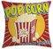 ABAKUHAUS Retro Kissenbezug, Pop Corn Film Snack, Seitenschläferkissenhülle ohne Kissen mit Reißverschluss und Beitseitigem Druck Waschbar, 40 x 40 cm, Rot Gelb