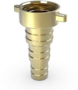 ABA Beul 55045.232.2 Stufen- Schlauchverschraubung mit Flügelmutter, Messing