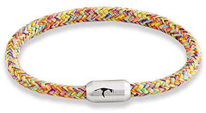 ⚓ Paris Montana ⚓ Das Original Sylt Segeltau Wickelarmband Unisex Geflochten Mit Gravur Handmade Hochwertiger Magnetverschluss Durchmesser 6mm (Summertime, 21)