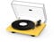 Pro-Ject Debut Carbon EVO, Audiophiler Plattenspieler mit Carbon Tonarm, elektronischer Geschwindigkeitsumschaltung und vormontiertem 2M Red Tonabnehmer (Satin Goldgelb)