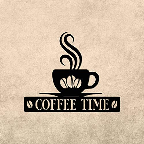 Placa decorativa de metal para pared con texto en inglés Keep Calmente (55 cm, acero CorTen oxidado)