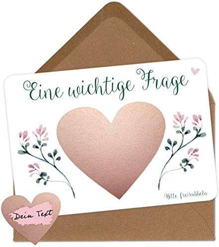 OWLBOOK 5 Rubbelkarten zum selber beschriften - Frage - Rubbellos für eigenen Text Geschenke Geschenkideen für Patentante Patin zum Schwangerschaft verkünden