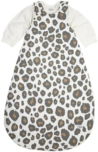 Meyco Baby Panther Schlafsack 2-teilig, gefüttert (aus 100% Baumwolle, mit Rundum-Reißverschluss, hautfreundlich, Faltenresistent, Größe: 50/56), Neutral