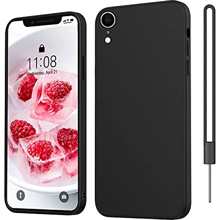 ORDA for iPhone XR Case Silicone Protector for iPhone XR Slim Case Soft Gel Rubber Anti-Scratch Phone Case Cover for 6.1'' Black