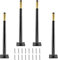 Seimneire 4pcs 16 Inch Furniture Legs, Straight Conical Metal Legs Matte Black Gold Mid-Century Style Furniture Feet for Sofa Cabinet Table Chair Cupboard Couch Ottoman Home DIY Projects