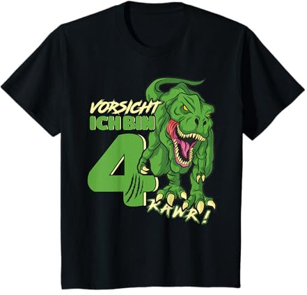 Dinosaurier 4 Geburtstag Deko ich bin 4 Dino Jungen 4 Jahre T-Shirt